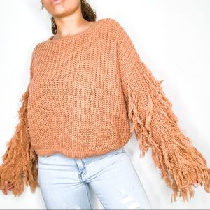 Fashion Nova Fringe Tassle Sweater